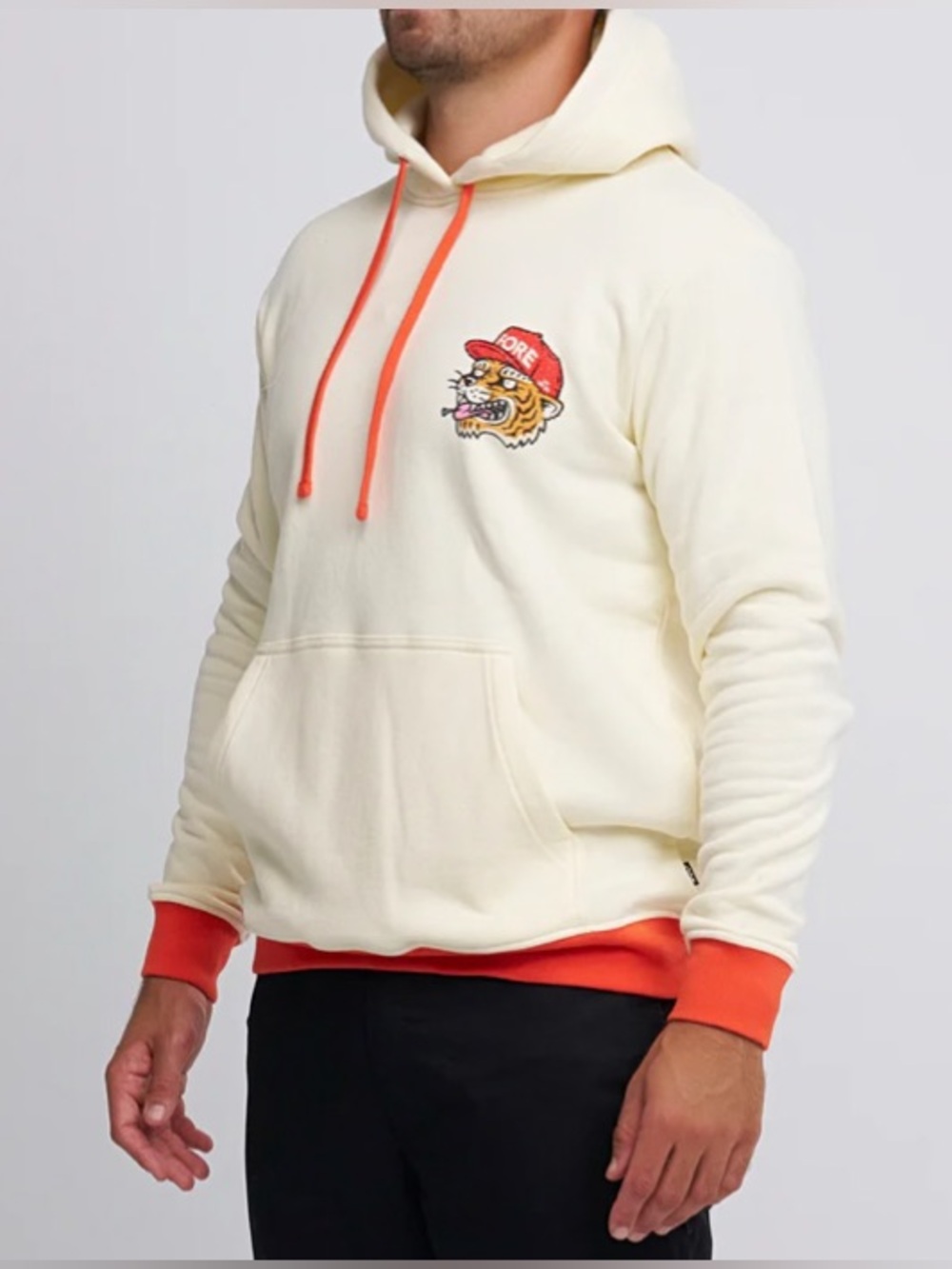 Birds Of Condor Fore Tiger Hood-Golf Hoodie Men’s Size:L $70 Color:Antique White